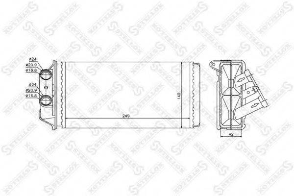 STELLOX 1035161SX Теплообменник, отопление салона