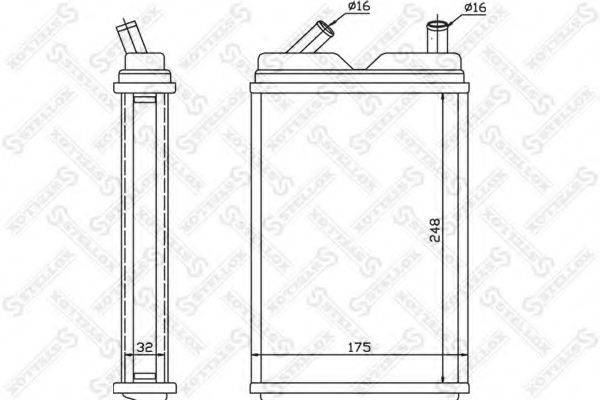 STELLOX 1035180SX Теплообменник, отопление салона