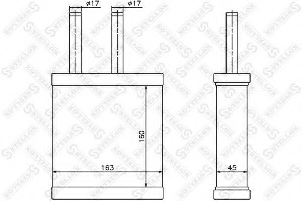 STELLOX 1035189SX Теплообменник, отопление салона