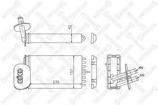 STELLOX 1035198SX Теплообменник, отопление салона