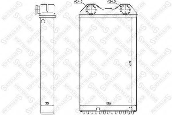 STELLOX 1035229SX Теплообменник, отопление салона