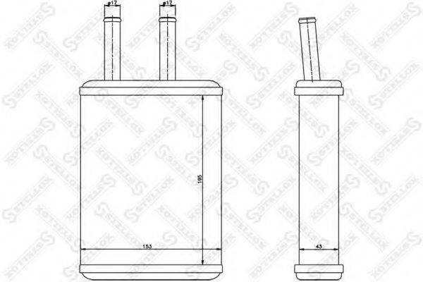 STELLOX 1035245SX Теплообменник, отопление салона