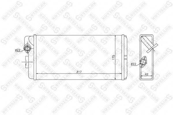 STELLOX 8205012SX Теплообменник, отопление салона