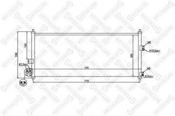 STELLOX 1045032SX Конденсатор, кондиционер