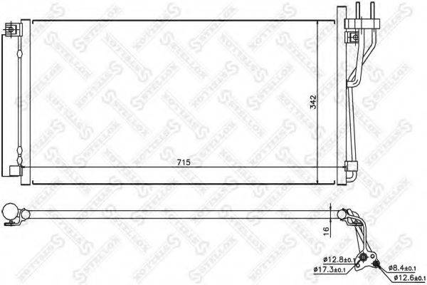 STELLOX 1045105SX Конденсатор, кондиционер