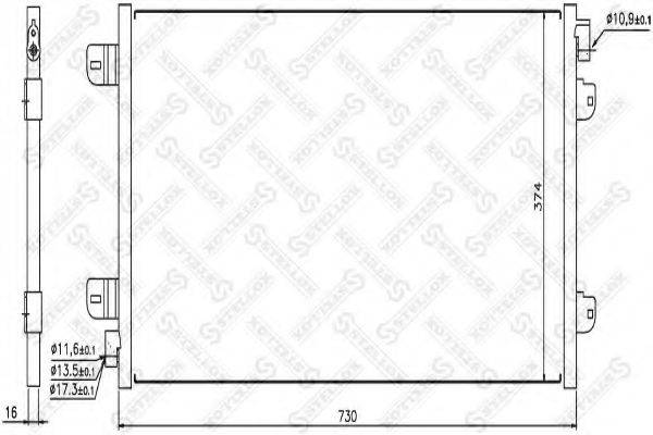 STELLOX 1045149SX Конденсатор, кондиционер