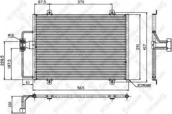 STELLOX 1045150SX Конденсатор, кондиционер