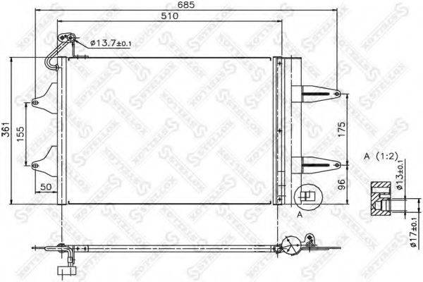 STELLOX 1045166SX Конденсатор, кондиционер