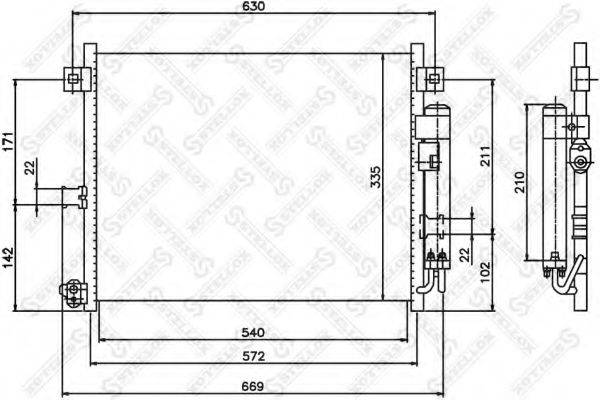 STELLOX 1045286SX Конденсатор, кондиционер