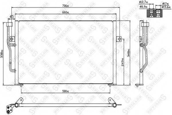 STELLOX 1045334SX Конденсатор, кондиционер