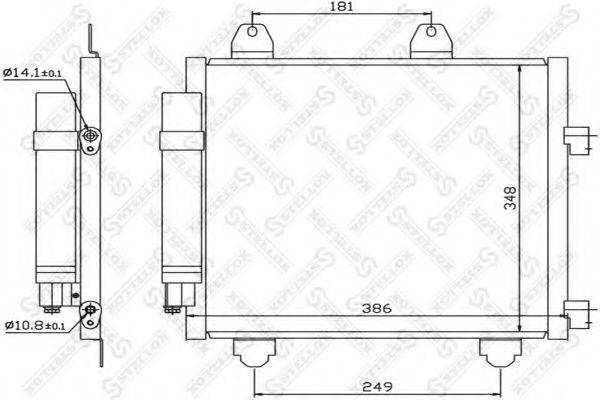 STELLOX 1045340SX Конденсатор, кондиционер