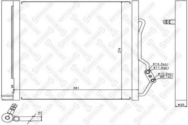 STELLOX 1045461SX Конденсатор, кондиционер