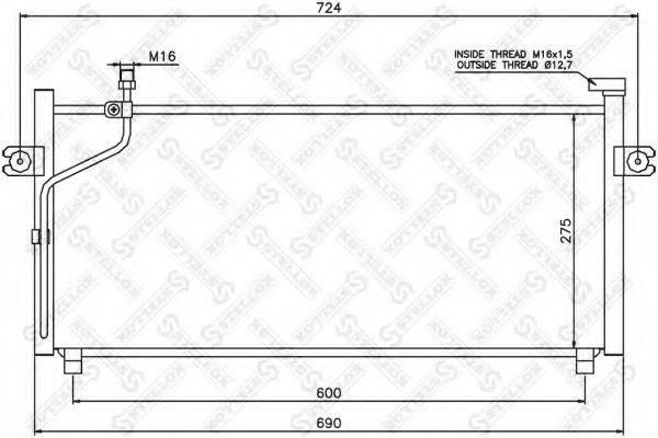STELLOX 1045475SX Конденсатор, кондиционер