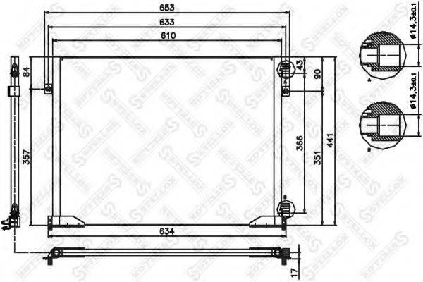 STELLOX 1045479SX Конденсатор, кондиционер