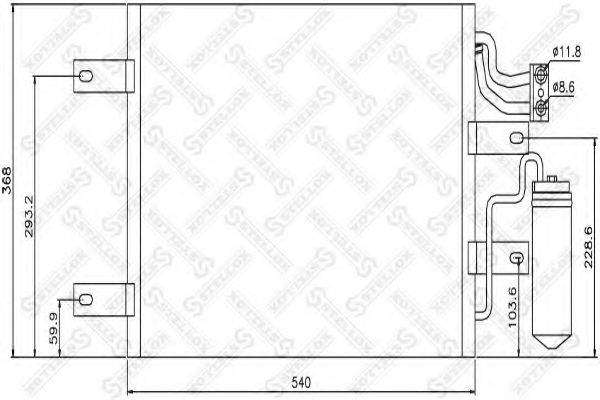 STELLOX 1045492SX Конденсатор, кондиционер
