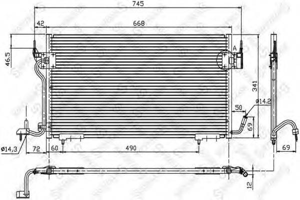 STELLOX 1045555SX Конденсатор, кондиционер