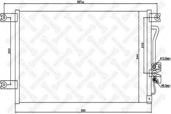 STELLOX 1045580SX Конденсатор, кондиционер