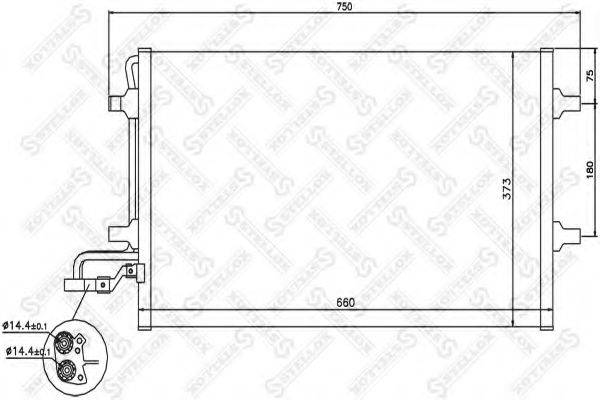 STELLOX 1045639SX Конденсатор, кондиционер