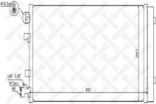 STELLOX 1045673SX Конденсатор, кондиционер