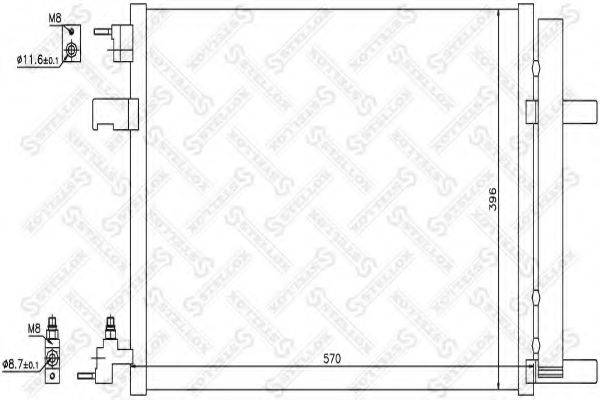 STELLOX 1045686SX Конденсатор, кондиционер