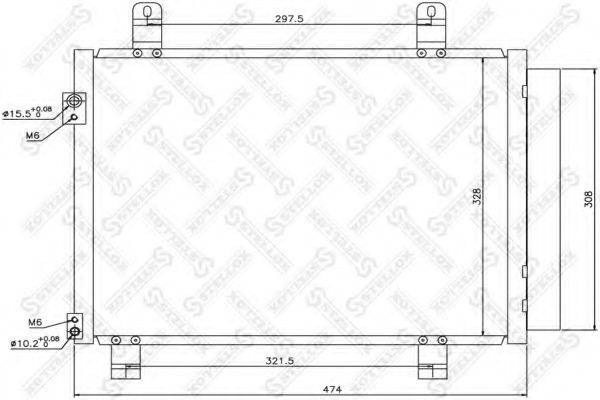 STELLOX 1045712SX Конденсатор, кондиционер