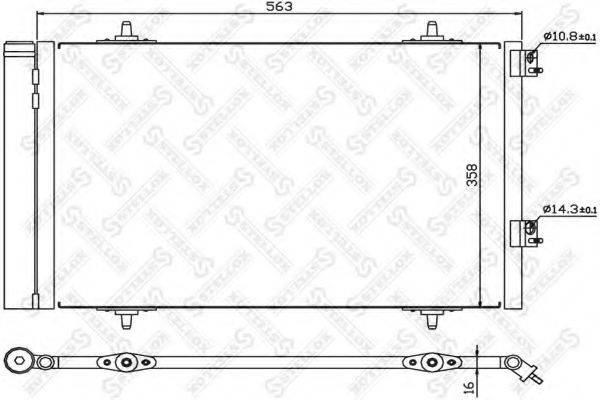 STELLOX 1045741SX Конденсатор, кондиционер