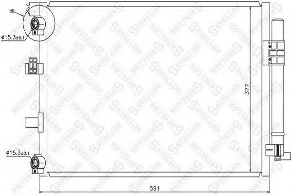 STELLOX 1045745SX Конденсатор, кондиционер