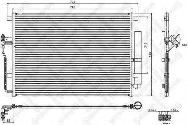 STELLOX 8728002SX Конденсатор, кондиционер