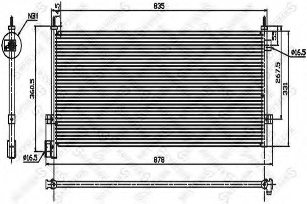 STELLOX 8739108SX Конденсатор, кондиционер