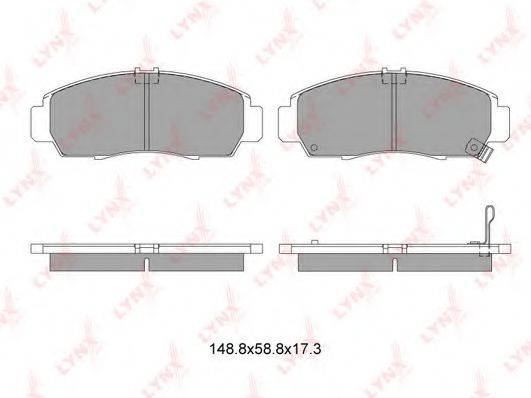 LYNXAUTO BD3403 Комплект тормозных колодок, дисковый тормоз