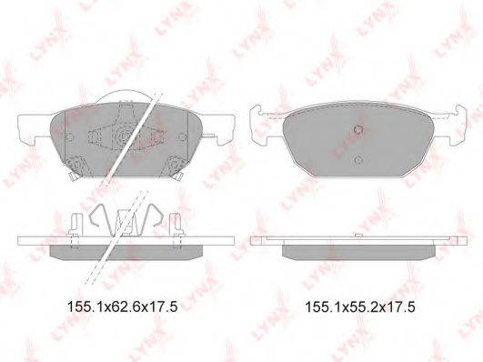 LYNXAUTO BD3423 Комплект тормозных колодок, дисковый тормоз