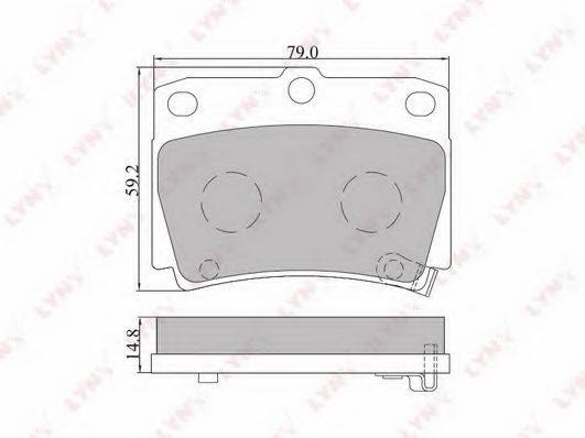 LYNXAUTO BD5511 Комплект тормозных колодок, дисковый тормоз