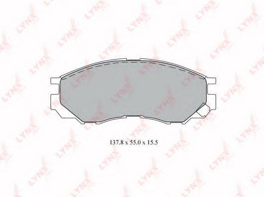 LYNXAUTO BD5520 Комплект тормозных колодок, дисковый тормоз