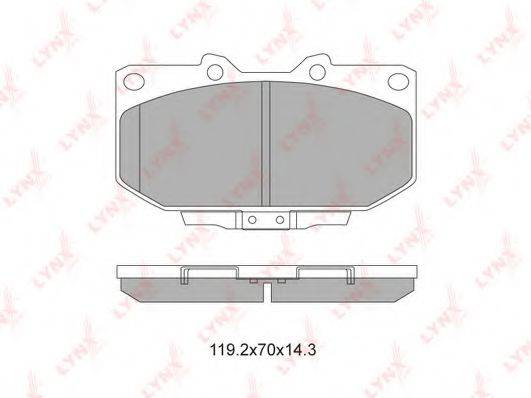 LYNXAUTO BD5720 Комплект тормозных колодок, дисковый тормоз