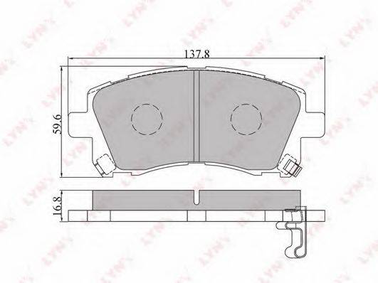 LYNXAUTO BD7104 Комплект тормозных колодок, дисковый тормоз