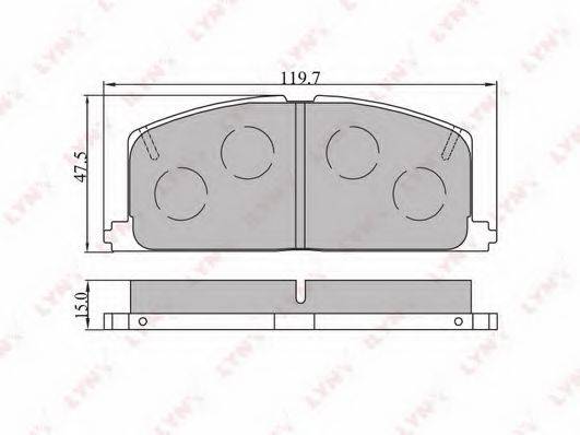 LYNXAUTO BD7533 Комплект тормозных колодок, дисковый тормоз