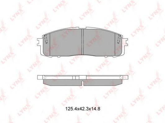 LYNXAUTO BD7602 Комплект тормозных колодок, дисковый тормоз