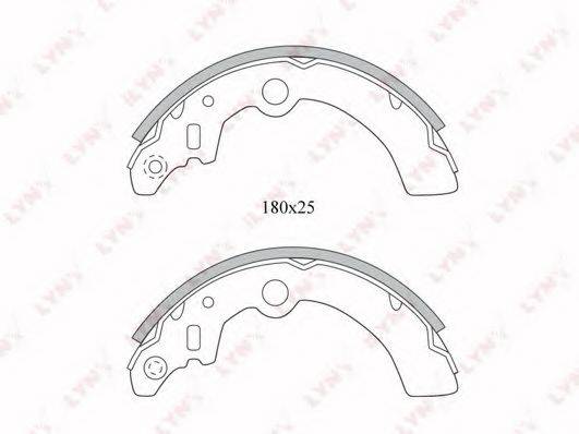 LYNXAUTO BS5101 Комплект тормозных колодок