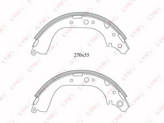 LYNXAUTO BS7517 Комплект тормозных колодок