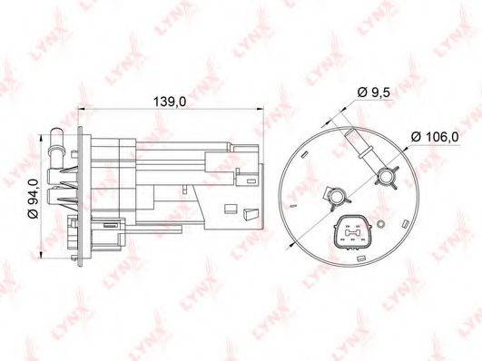 LYNXAUTO LF541M Топливный фильтр