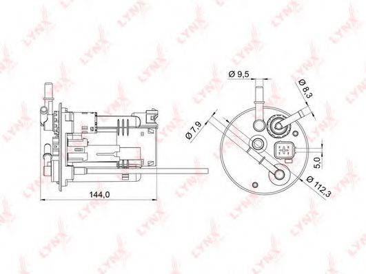 LYNXAUTO LF980M Топливный фильтр