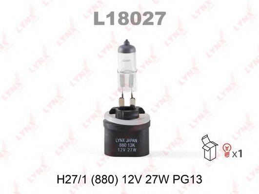 LYNXAUTO L18027 Лампа накаливания, противотуманная фара; Лампа накаливания, фара с авт. системой стабилизации