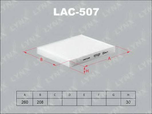 LYNXAUTO LAC507 Фильтр, воздух во внутренном пространстве