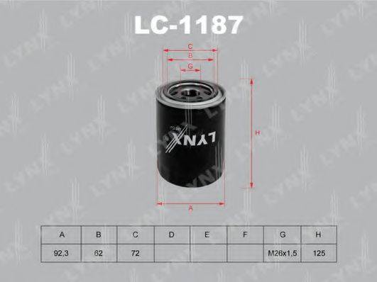 LYNXAUTO LC1187 Масляный фильтр