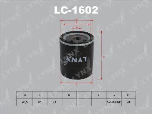 LYNXAUTO LC1602 Масляный фильтр