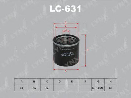 LYNXAUTO LC631 Масляный фильтр