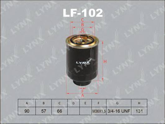 LYNXAUTO LF102 Топливный фильтр