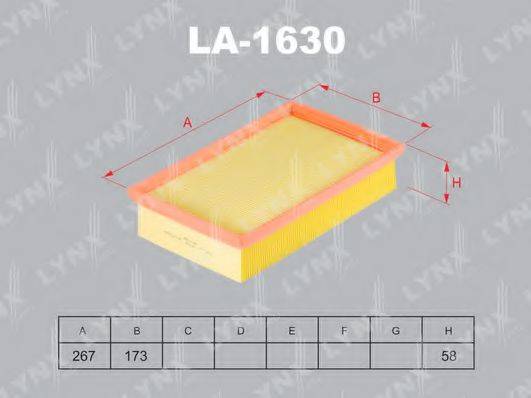 LYNXAUTO LA1630 Воздушный фильтр