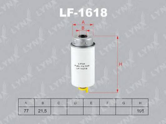 LYNXAUTO LF1618 Топливный фильтр