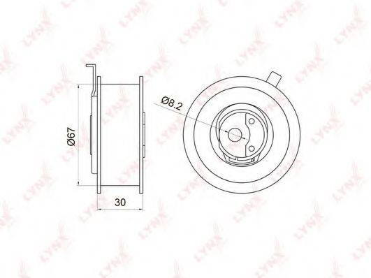 LYNXAUTO PB1003 Натяжной ролик, ремень ГРМ